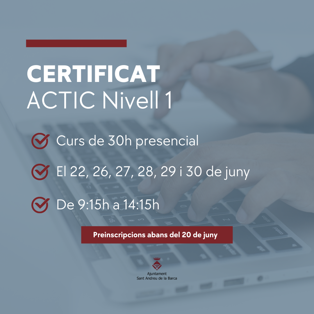 Certificat ACTIC nivell 1 