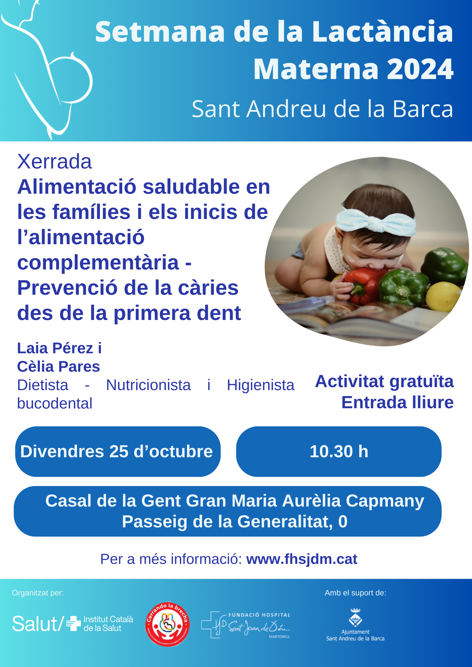 Xerrada: Alimentació saludable en les famílies i els inicis de l’alimentació complementària - Prevenció de la càries des de la primera dent