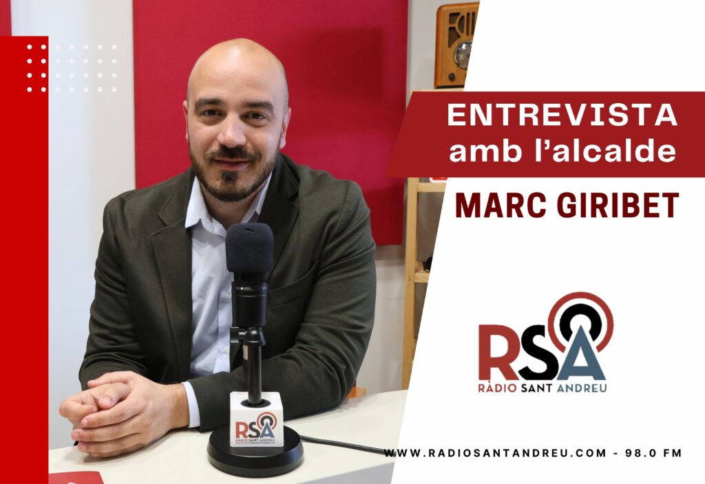 Imatge de la notícia: L’alcalde Marc Giribet destaca a l’entrevista mensual a Ràdio Sant Andreu la baixada de l’atur, reivindica Sant Andreu com una ciutat segura i reforça l’aposta pels parcs i el verd urbà